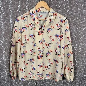Vintage Caribou Women's Button Up Floral Blouse Cottagecore Artsy‎